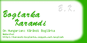 boglarka karandi business card