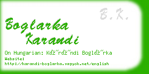 boglarka karandi business card